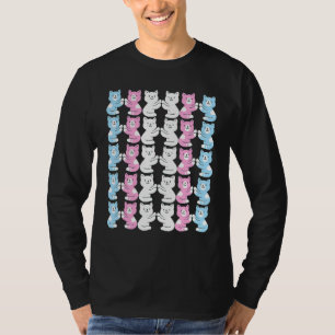 トランスジェンダープライド猫国旗かわいい猫Lgbt Trans Ca Tシャツ