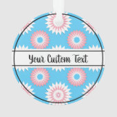 トランスジェンダープライド青い花模様 オーナメント (裏面)