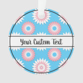 トランスジェンダープライド青い花模様 オーナメント (正面)