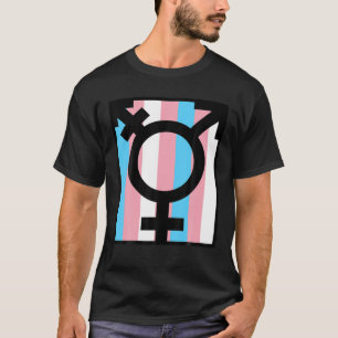 トランスジェンダープライド"シンボルとフラグ"衣類 Tシャツ