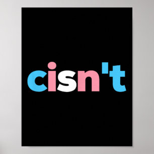 トランスジェンダープライド Cisnt - LGBTQ トランスフラグ - 楽しい ポスター