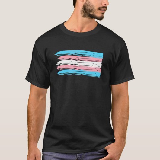 トランスジェンダープライドCsdフラグ Tシャツ (正面)