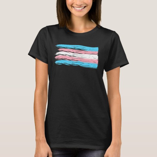 トランスジェンダープライドCsdフラグ Tシャツ (正面)