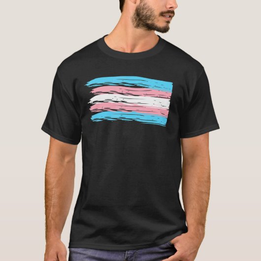 トランスジェンダープライドCsdフラグ Tシャツ (正面)
