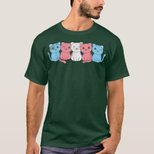 トランスジェンダープライドLGBTQ猫トランスジェンダー猫 Tシャツ