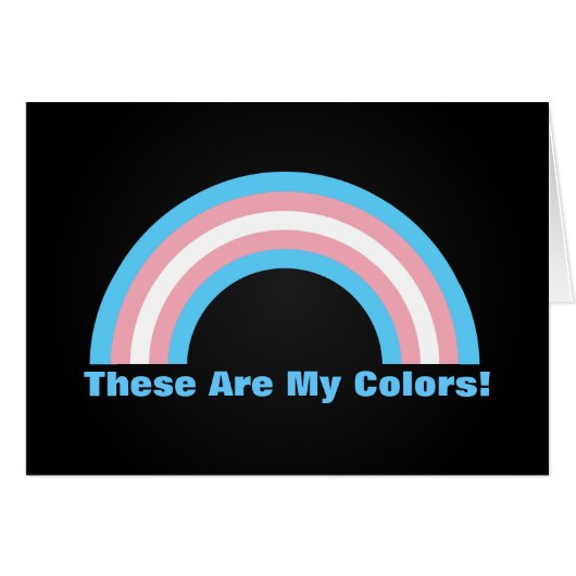 トランスジェンダーレインボープライドカード (正面横)