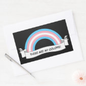 トランスジェンダーレインボープライドシール 長方形シール (封筒)