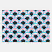 トランスジェンダーレインボープライドブラック ラッピングペーパーシート (正面3)