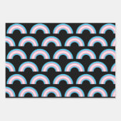 トランスジェンダーレインボープライドブラック ラッピングペーパーシート (正面2)