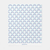 トランスジェンダーレインボープライド国旗パーソナライズされた フリースブランケット (正面)