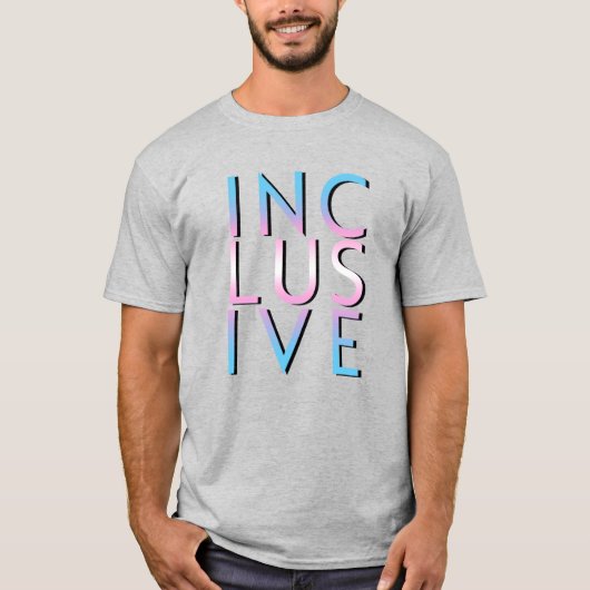 トランスジェンダー包摂の色合い Tシャツ (正面)
