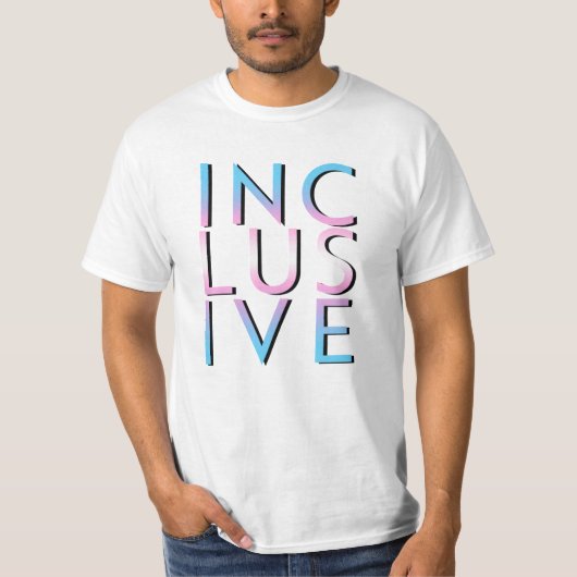 トランスジェンダー包摂の色合い Tシャツ (正面)