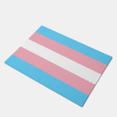 トランスジェンダー国旗とプライドコミュニティハウスマット/LGBT ドアマット (アングル)