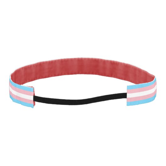 トランスジェンダー国旗とプライドコミュニティ/性別ファッション アスレチックヘッドバンド (裏面)