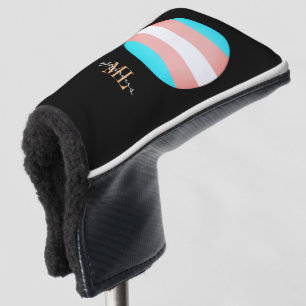トランスジェンダー国旗とプライドモノグラムのゴルフ/LGB ゴルフヘッドカバー