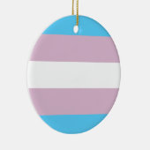トランスジェンダー国旗のセラミックオーナメント セラミックオーナメント (右)