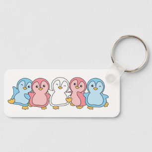 トランスジェンダー国旗のプライドLgbtqかわいいペンギンキーチェーン キーホルダー