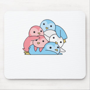 トランスジェンダー国旗のプライドLgbtqかわいいペンギン マウスパッド