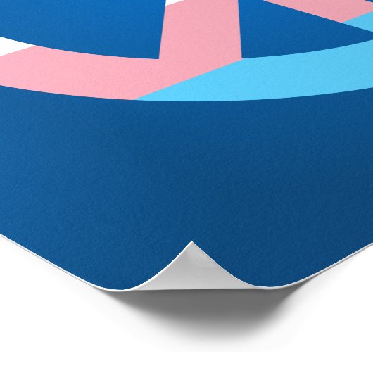 トランスジェンダー国旗の平和標識ポスター ポスター (角)