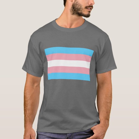 トランスジェンダー国旗の性転換プライドLGBT Tシャツ (正面)