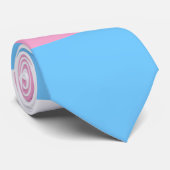 トランスジェンダー国旗の青ピンクの裸LGBT ネクタイ (ロール)