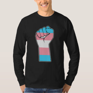 トランスジェンダー国旗トランスセクシャル拳トランスプライドLgbt Tシャツ