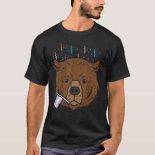 トランスジェンダー国旗ベアートランスプライドトランスセクシャルLgbt Tシャツ