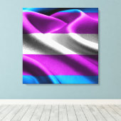 トランスジェンダー国旗 キャンバスプリント (インサイチュ (ウッドフロア))