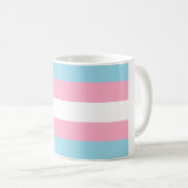 「トランスジェンダー国旗」マグカップ コーヒーマグカップ (正面右)