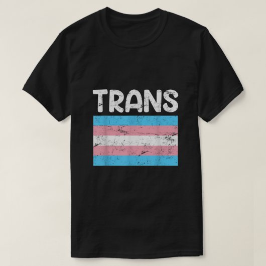 トランスジェンダー国旗LGBTトランスセクシャル国旗 Tシャツ (デザイン正面)