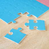 トランスジェンダー国旗LGBTQIA+国旗 ジグソーパズル (側面)