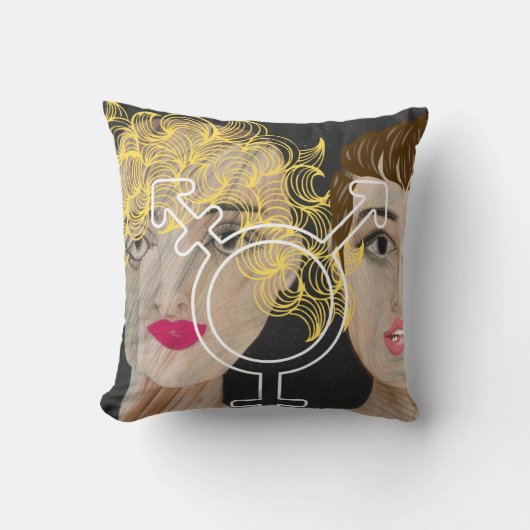 トランスジェンダー愛 クッション (正面)