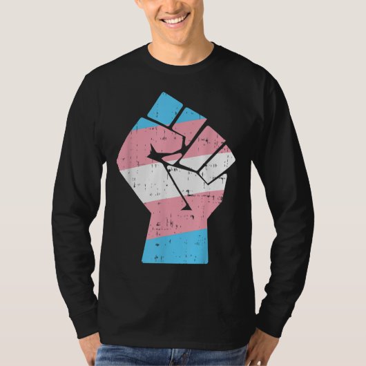 トランスジェンダー拳プライドの権利LGBTトランストランスセクシュア Tシャツ (正面)