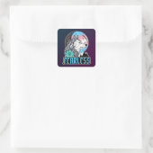 トランスジェンダー旗の色で月の下の狼 スクエアシール (バッグ)