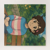 トランスジェンダー旗 アニメキャラ | LGBTQIA+ ジグソーパズル (横)