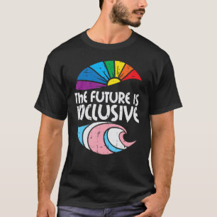 トランスジェンダー未来インクルーシブプライドLgbt男性 Tシャツ