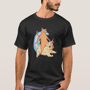 トランスジェンダー猫トランスプライドプグ性転換旗R Tシャツ