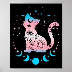 トランスジェンダー猫星占い天体LgbtプライドTra ポスター