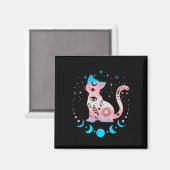 トランスジェンダー猫星占い天体LgbtプライドTra マグネット (正面/裏面)