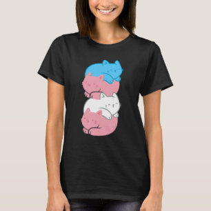トランスジェンダー猫Lgbtqライフトランスセクシャル国旗のトランス Tシャツ