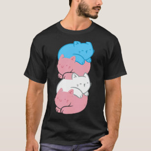 トランスジェンダー猫Lgbtqライフトランスセクシャル国旗のトランス Tシャツ