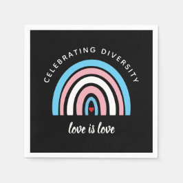 トランスジェンダー祝プライドのダイバーシティラブ引用文 スタンダードカクテルナプキン