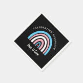 トランスジェンダー祝プライドのダイバーシティラブ引用文 スタンダードカクテルナプキン (角)