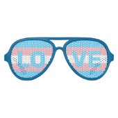 トランスジェンダー祝プライド愛 アビエーターサングラス (正面)