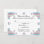 トランスジェンダー結婚プライドの応答カード 出欠カード (正面/裏面)