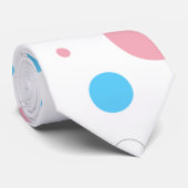 トランスジェンダー色の大きな水玉模様 ネクタイ (ロール)