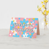 トランスジェンダー花誕生日カード カード (黄色い花)