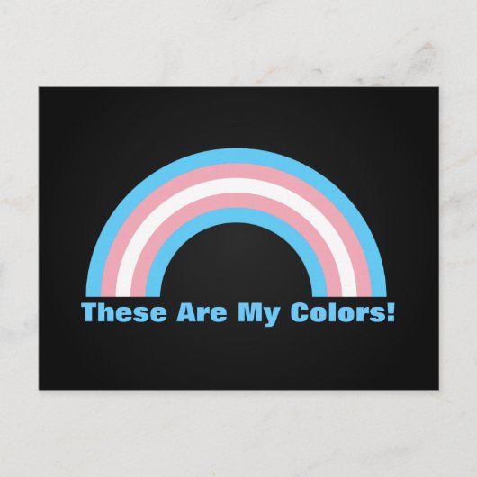 トランスジェンダー虹プライドはがき ポストカード (正面)
