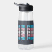 トランスジェンダー誇りを持ったプライド：私になる – Trans-Love ウォーターボトル (右面)