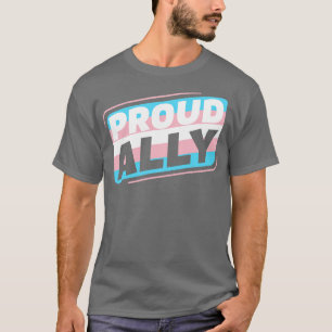 トランスジェンダー誇りを持ったLGBT Ally Transプライド国旗 Tシャツ